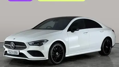 Used Mercedes CLA250e AMG line 218 HP (160 kW) 2023 White Coupe