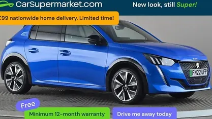 Used Peugeot e-208 Premium 100 kW (136 HP) 2022 Blue Hatchback