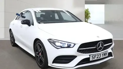 Used Mercedes CLA180 AMG Line Premium 136 HP (100 kW) 2023 White Coupe