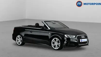 Used Audi A3 Cabriolet S-Line 150 HP (110 kW) 2018 Black Cabriolet