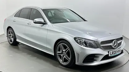 Used Mercedes C220 AMG line 194 HP (142 kW) 2019 Silver Sedan