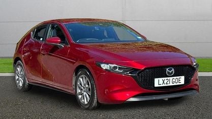 Begagnad Mazda 3 162 HK (119 kW) 2021 Röd Halvkombi