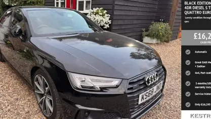 Used Audi A4 Black Edition 190 HP (139 kW) 2019 Black Sedan