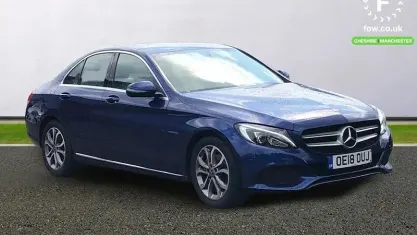 Used Mercedes C200 184 HP (135 kW) 2018 Blue Sedan