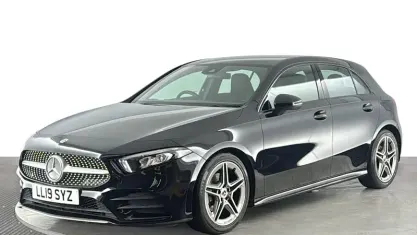 Used Mercedes A200 AMG line 163 HP (119 kW) 2019 Black Hatchback