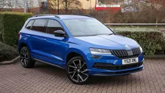 Race blue metallic Used 2021 Skoda Karoq SportLine SUV | £19,495 (Fair price)