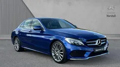 Brilliant blue metallic Used 2018 Mercedes C250 AMG Line Premium Plus Sedan | £20,780 (Fair price)