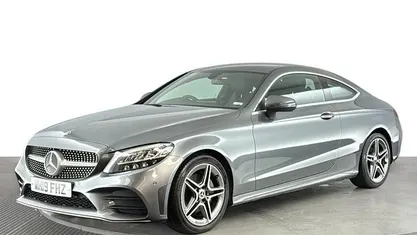 Used Mercedes C200 AMG line 198 HP (145 kW) 2019 Grey Coupe