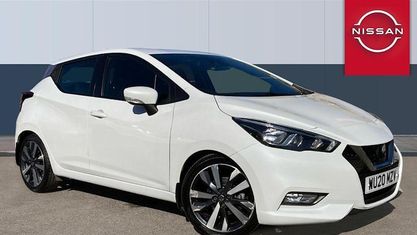 Używany Nissan Micra Acenta 117 KM (86 kW) 2020 Biały Hatchback