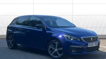 Used Peugeot 308 GT-line 131 HP (96 kW) 2018 Blue Hatchback