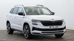 Moon white metallic Used 2024 Skoda Karoq SportLine SUV | £28,695 (Fair price)