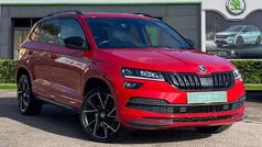Velvet red metallic Used 2022 Skoda Karoq SportLine SUV | £21,499 (Fair price)