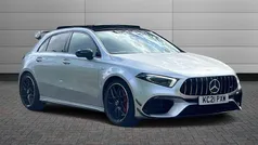 Iridium silver Used 2021 Mercedes A45 AMG Hatchback | £41,990 (Fair price)