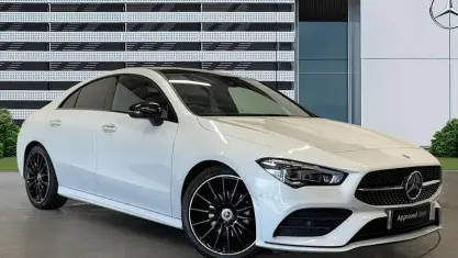 Used Mercedes CLA180 AMG Line Premium Plus 136 HP (100 kW) 2022 White Coupe