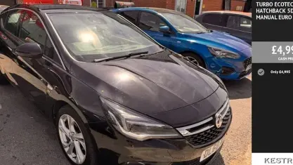 Used Vauxhall Astra SRi 105 HP (77 kW) 2018 Black Hatchback
