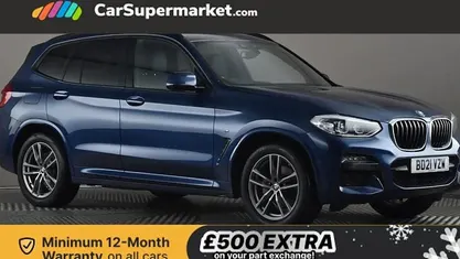 Blue Used 2021 BMW X3 M Sport SUV | £25,676 (Good price)
