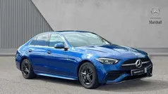 Spectral blue metallic Used 2022 Mercedes C300e AMG line Sedan | £29,413 (Fair price)