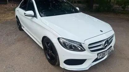 Used Mercedes C220 AMG line 170 HP (125 kW) 2017 White Sedan