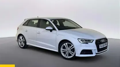 Used Audi A3 Sportback S-Line 150 HP (110 kW) 2018 White Hatchback