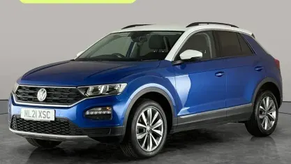 Used VW T-Roc Design 110 HP (80 kW) 2021 Blue SUV