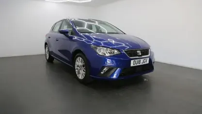 Used Seat Ibiza SE Technology 75 HP (55 kW) 2018 Blue Hatchback
