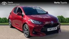 Red Used 2021 Toyota Yaris Hybrid Design Hatchback | £16,496 (Fair price)