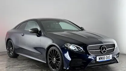 Blue Used 2018 Mercedes E220 AMG line Coupe | £16,850 (Good price)