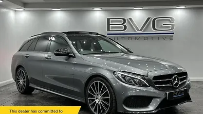 Grey Used 2016 Mercedes C220 AMG Line Premium Plus Estate | £13,494 (Fair price)