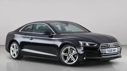 Used Audi A5 S-Line 190 HP (139 kW) 2018 Black Coupe