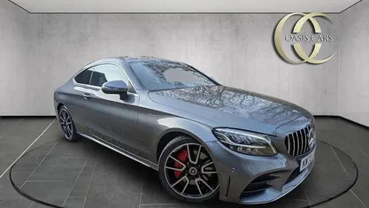 Used Mercedes C300 AMG line 245 HP (180 kW) 2020 Grey Coupe