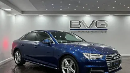 Used Audi A4 S-Line 190 HP (139 kW) 2017 Blue Sedan