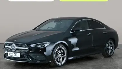 Used Mercedes CLA220 AMG Line Premium Plus 190 HP (139 kW) 2021 Black Coupe