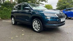 Petrol blue metallic Used 2021 Skoda Karoq SE L SUV | £22,301 (Fair price)