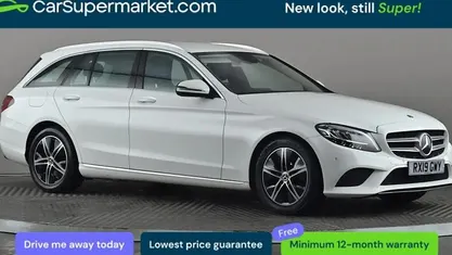 Used Mercedes C200 184 HP (135 kW) 2019 White Estate