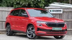Velvet red metallic Used 2024 Skoda Karoq SportLine SUV | £27,695 (Fair price)