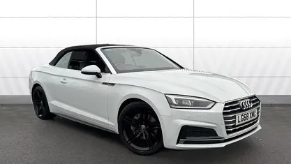 Used Audi A5 Cabriolet S-Line 190 HP (139 kW) 2018 White Cabriolet