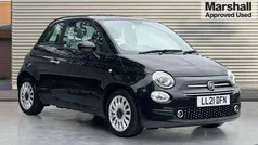 Black Used 2021 Fiat 500 Lounge Hatchback | £8,600 (Fair price)