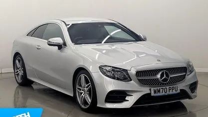 Used Mercedes E220 AMG Line Premium 194 HP (142 kW) 2020 Silver Coupe