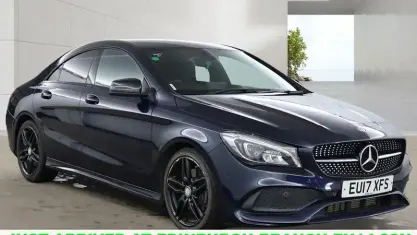 Used Mercedes CLA220 AMG line 177 HP (130 kW) 2017 Blue Coupe