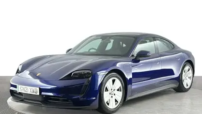 Used Porsche Taycan Performance Package 300 kW (408 HP) 2021 Blue Sedan