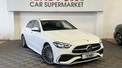 Used Mercedes C200 AMG line 204 HP (150 kW) 2022 White Sedan
