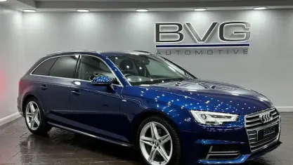 Used Audi A4 S-Line 150 HP (110 kW) 2018 Blue Estate