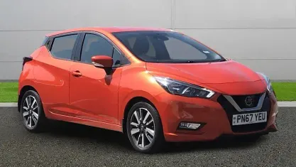 Used Nissan Micra Acenta 71 HP (52 kW) 2017 Orange Hatchback