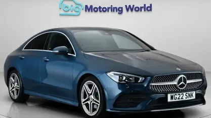 Used Mercedes CLA180 AMG line 136 HP (100 kW) 2022 Blue Coupe
