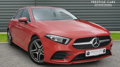 Used Mercedes A200 AMG line 163 HP (119 kW) 2020 Red Hatchback