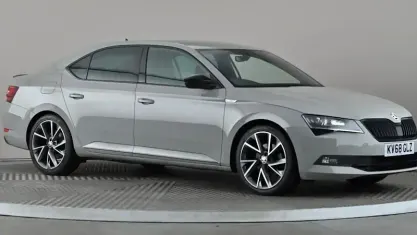 Used Skoda Superb SportLine 150 HP (110 kW) 2018 Grey Hatchback