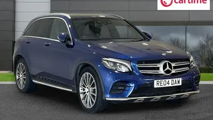 Used Mercedes GLC350 AMG line 258 HP (189 kW) 2018 Blue SUV