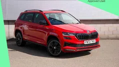 Velvet red metallic Used 2022 Skoda Karoq SportLine SUV | £21,895 (Fair price)
