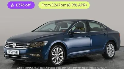 Blue Used 2021 VW Passat SE Sedan | £15,872 (Good price)