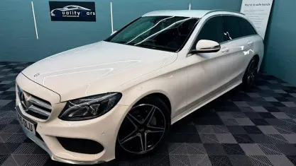 Used Mercedes C220 AMG line 170 HP (125 kW) 2015 White Estate